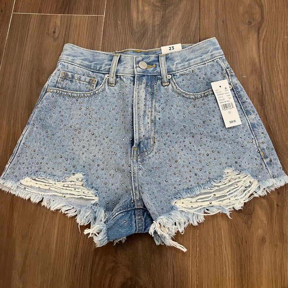 PacSun studded shorts.